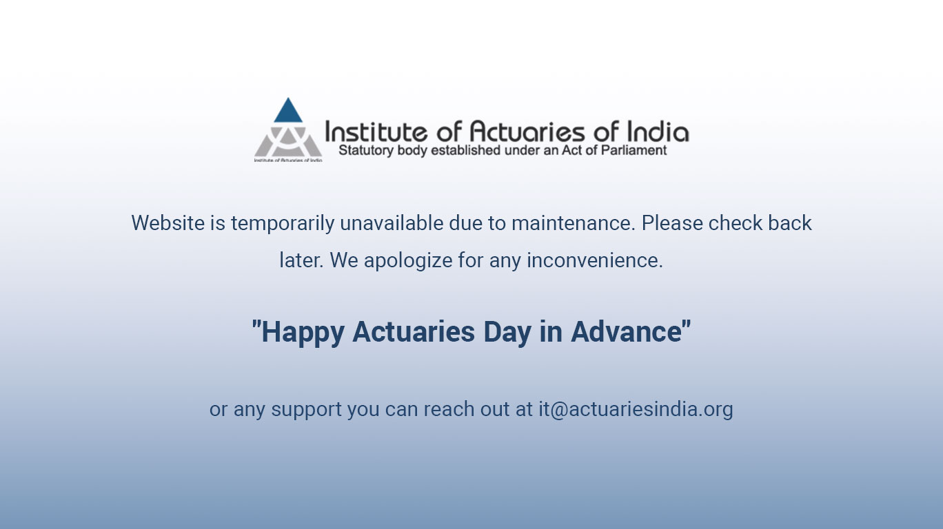 Welcome to the Institute of Actuaries of India
